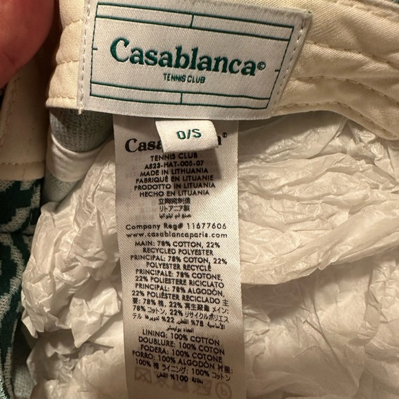 Casablanca green monogram cap - Picture 3 of 3